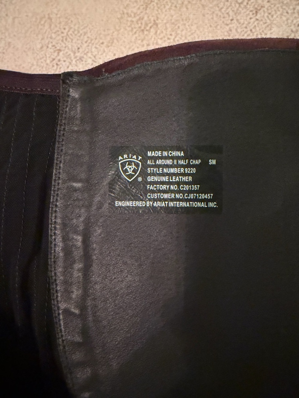 Ariat Brown Leather Half Chaps - Picture 3 of 3